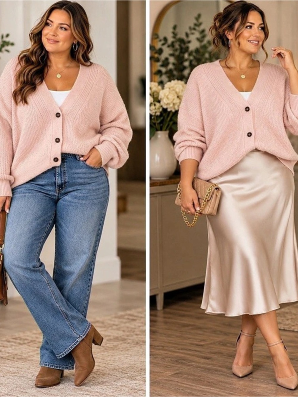 Scotch & Soda Blush Pink Alpaca Wool Blend Oversized Cardigan